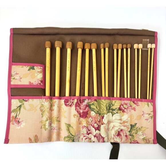 Clover Takumi Knitting Needle Set with Clover Rolling Needle Organizer - Picture 3 of 7